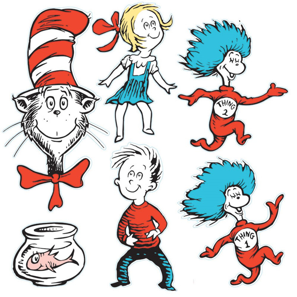 EU-840226 - Large Dr Seuss Characters 2-Sided Deco Kit in Two Sided Decorations