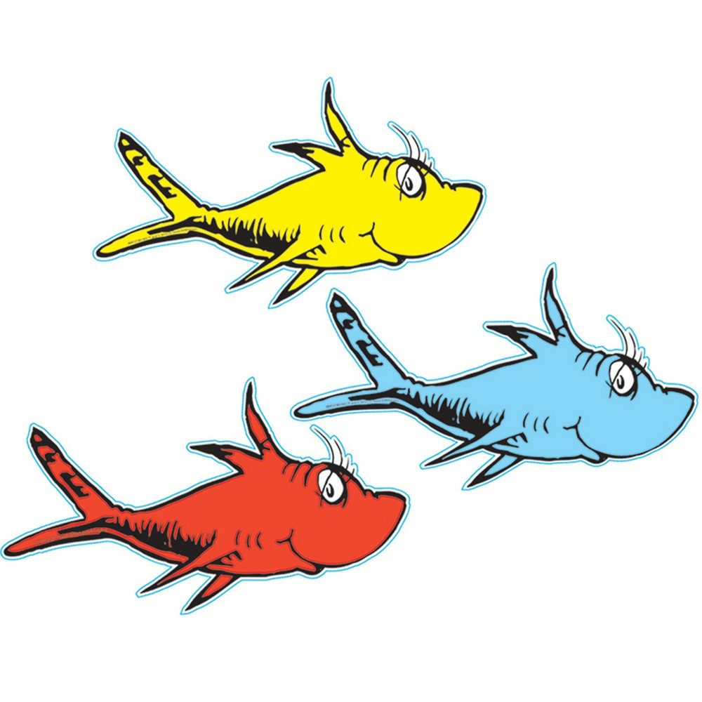 EU-841218 - Dr Seuss One Fish Two Fish Paper Cut Outs in Accents