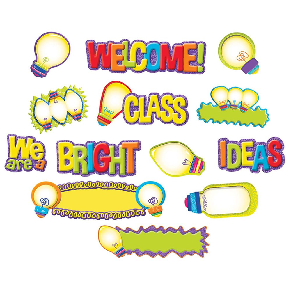 EU-847610 - Light Bulb Mini Bulletin Board Set in Classroom Theme