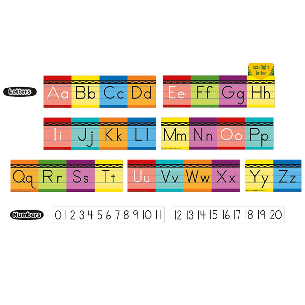 Crayola Alphabet Mini Bulletin Board Set - EU-847818 | Eureka | Language Arts