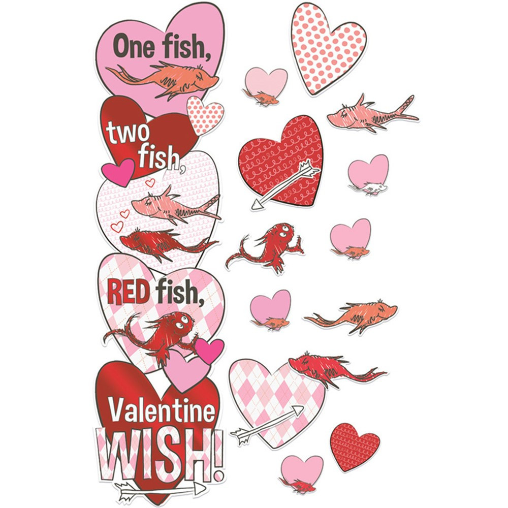 Dr. Seuss One Fish, Two Fish Valentine's Day Wish All-In-One Door Decor Kit - EU-849330 | Eureka | Holiday/Seasonal
