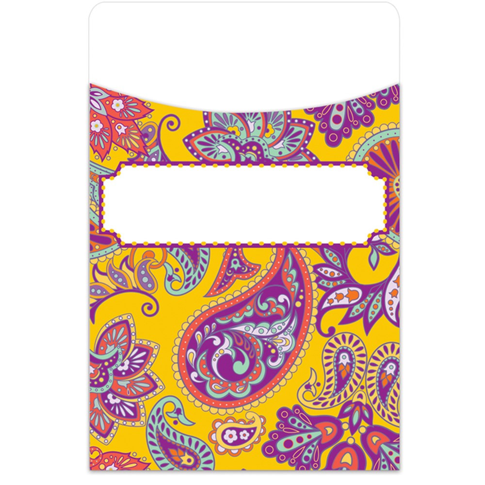 Positively Paisley Library Pockets, Pack of 35 - EU-866434 | Eureka | Library Cards
