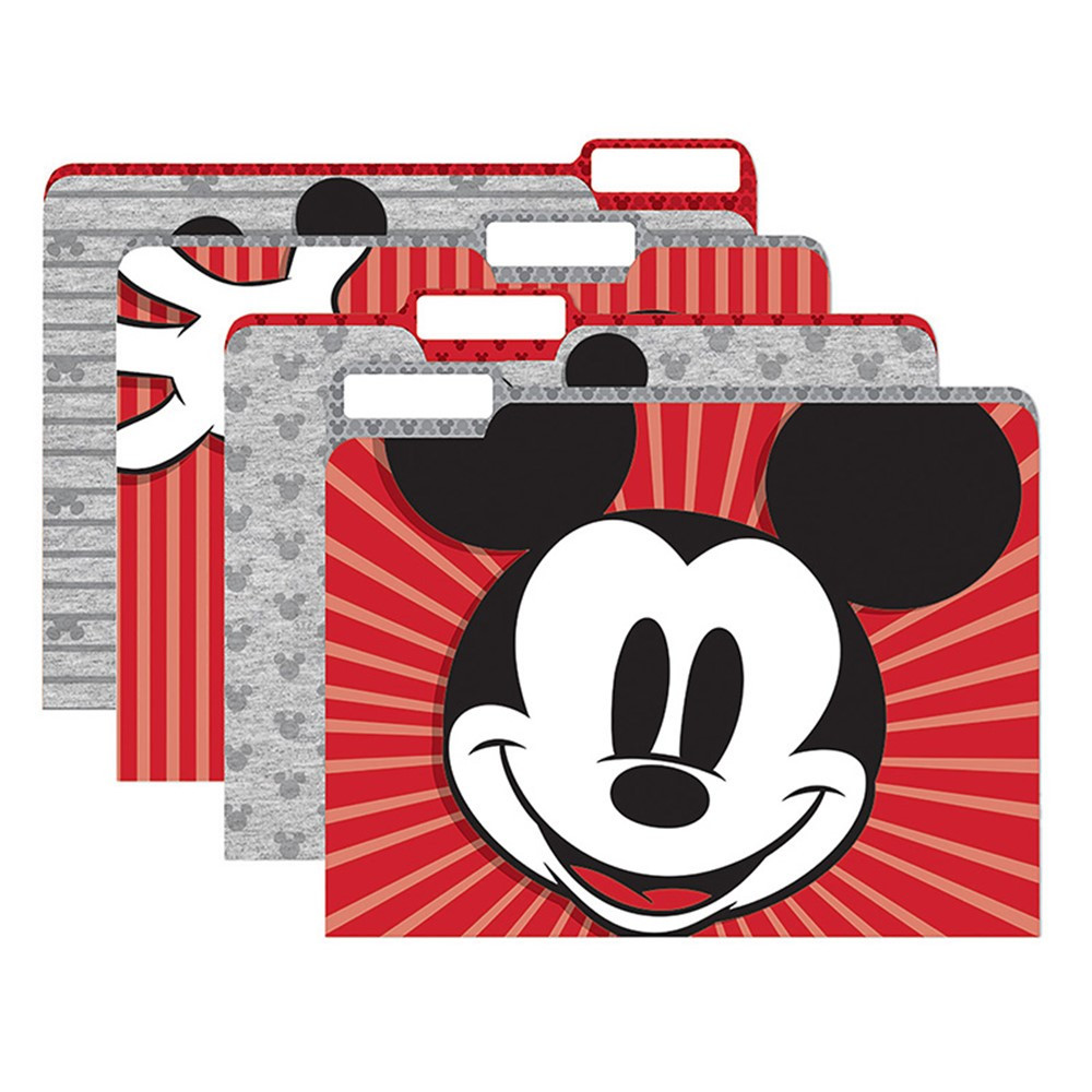 Mickey Mouse Throwback File Folders, Pack of 4 - EU-866443 | Eureka | Folders