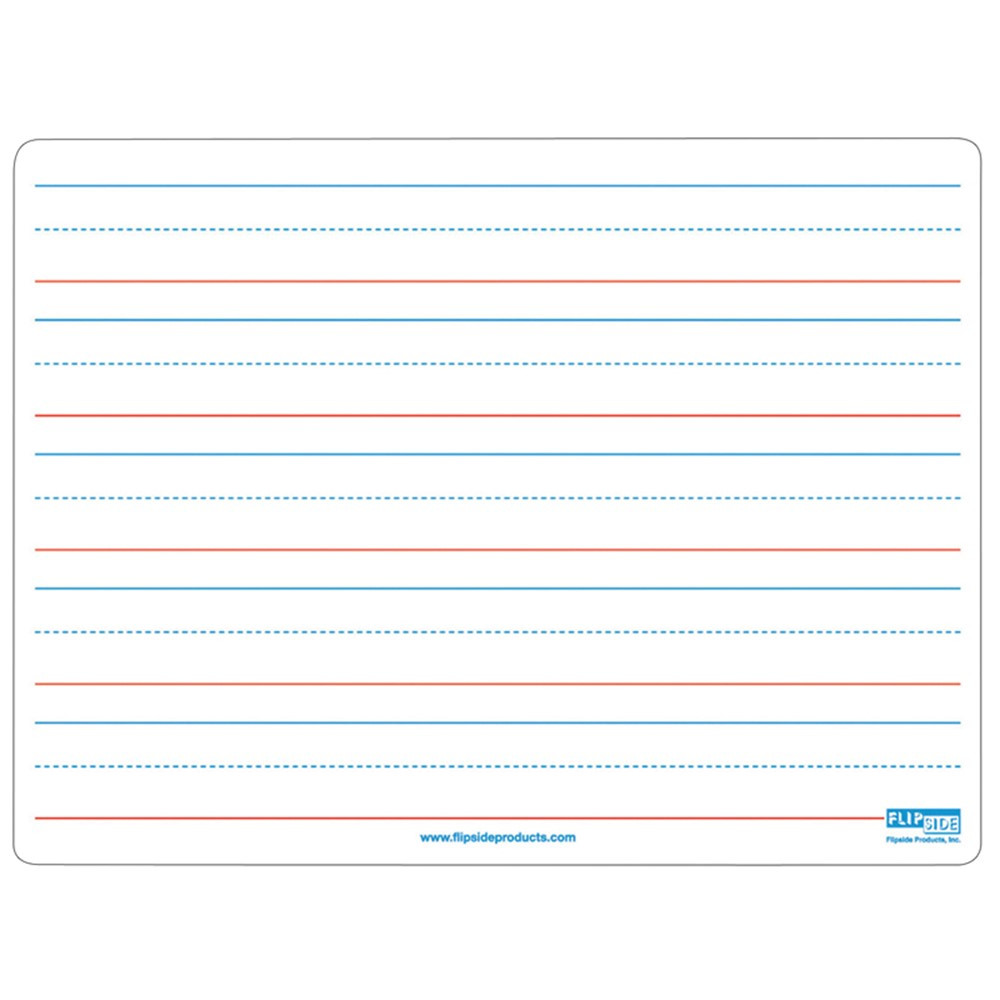 FLP10076 - Magnetic Dry Erase Board 9 X 12 Red Blue Ruled in Dry Erase Boards