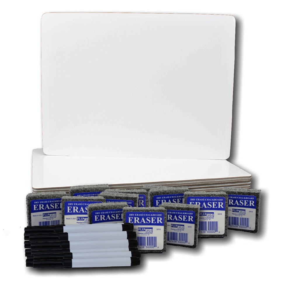 FLP21004 - Magnetic Dry Erase Board 12Pk Class Pack 9X12 in Dry Erase Boards