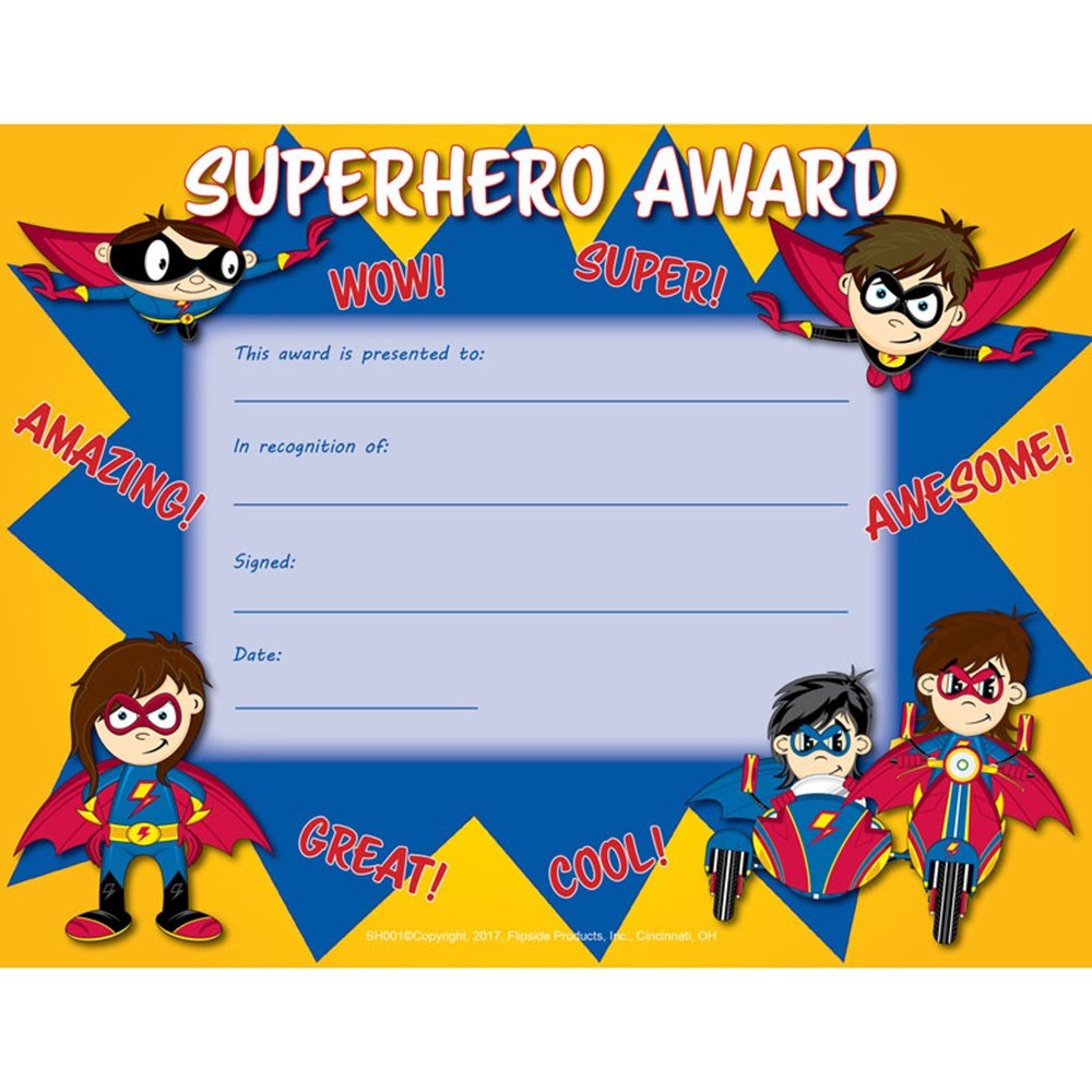 FLPSH001 - Superhero Certificate in Certificates