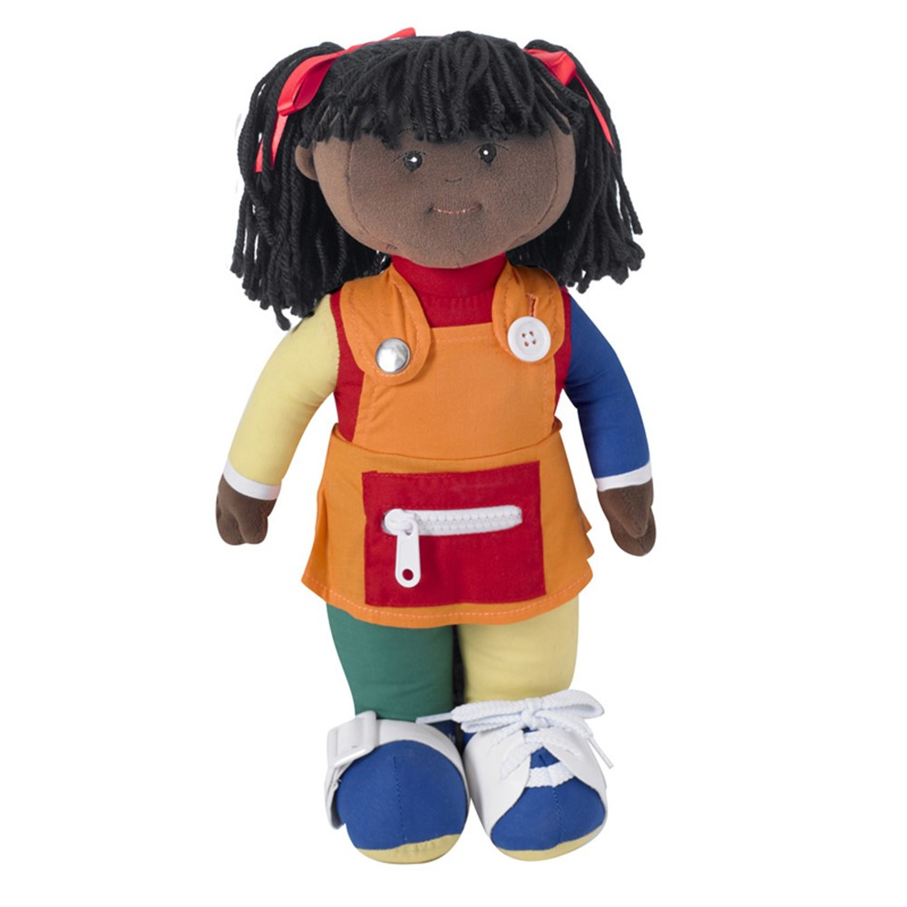 FPH858 - Learn To Dress Doll Black Girl in Dolls