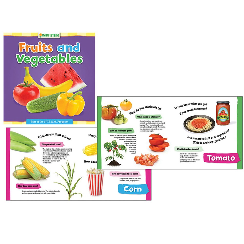GAR9781635601770 - Grow W/ Steam Fruits And Vegetables Board Book in Big Books