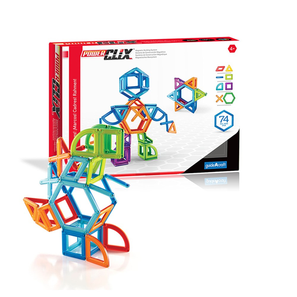GD-9201 - Powerclix 74 Peice Educational Set in Blocks & Construction Play