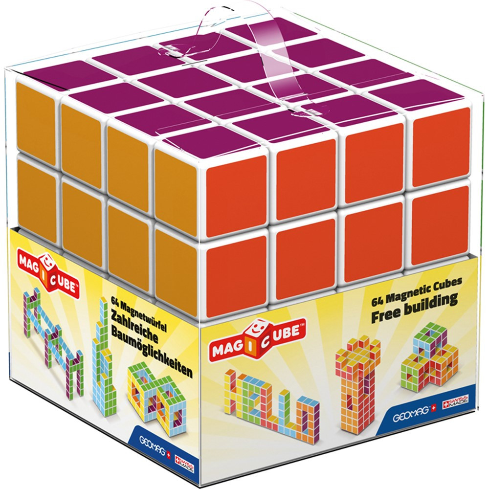GMW129 - Magicube - 64 Piece Multicolored Free Building Set in Blocks & Construction Play