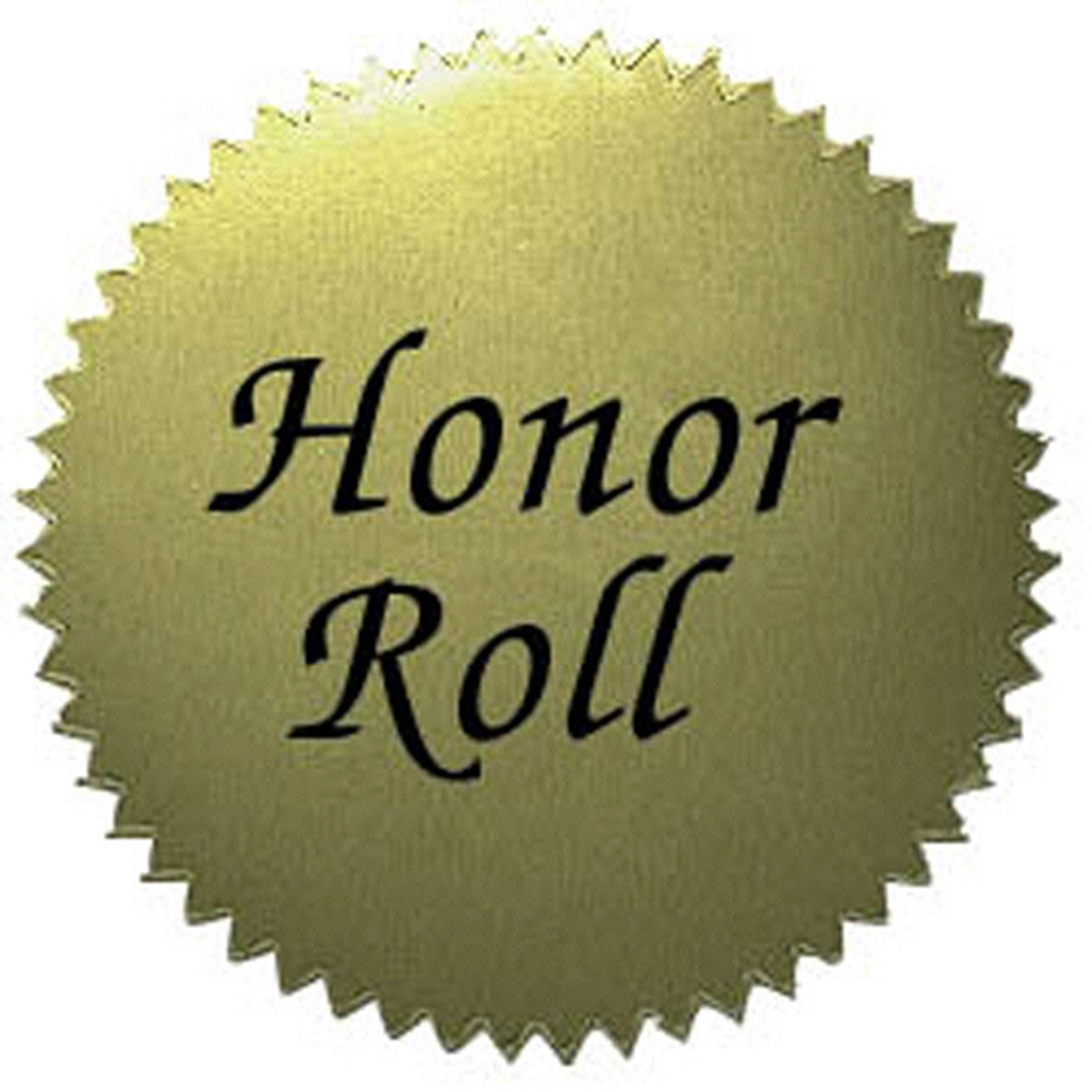 H-VA317 - Stickers Gold Honor Roll 50/Pk 2 Diameter in Awards