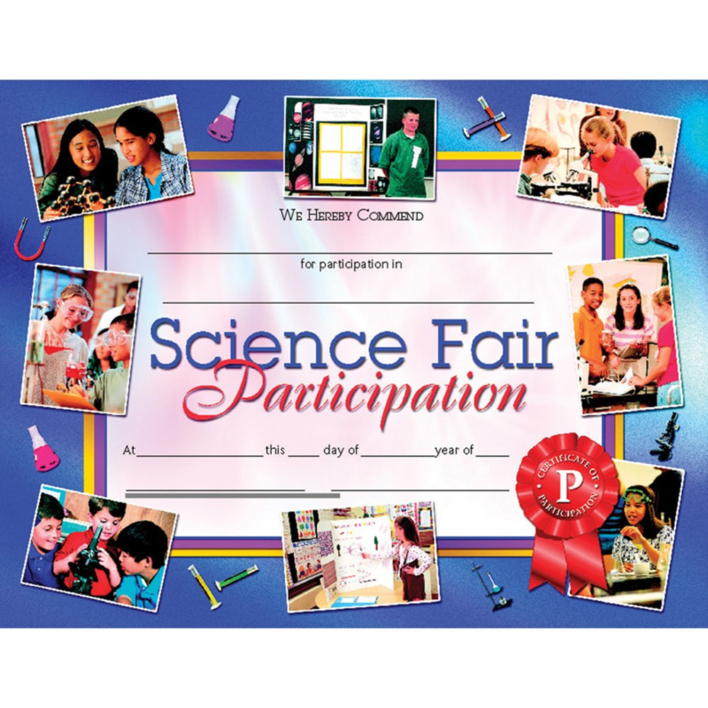 H-VA672 - Science Fair Participation 30Pk 8.5 X 11 Certificates Inkjet Laser in Science