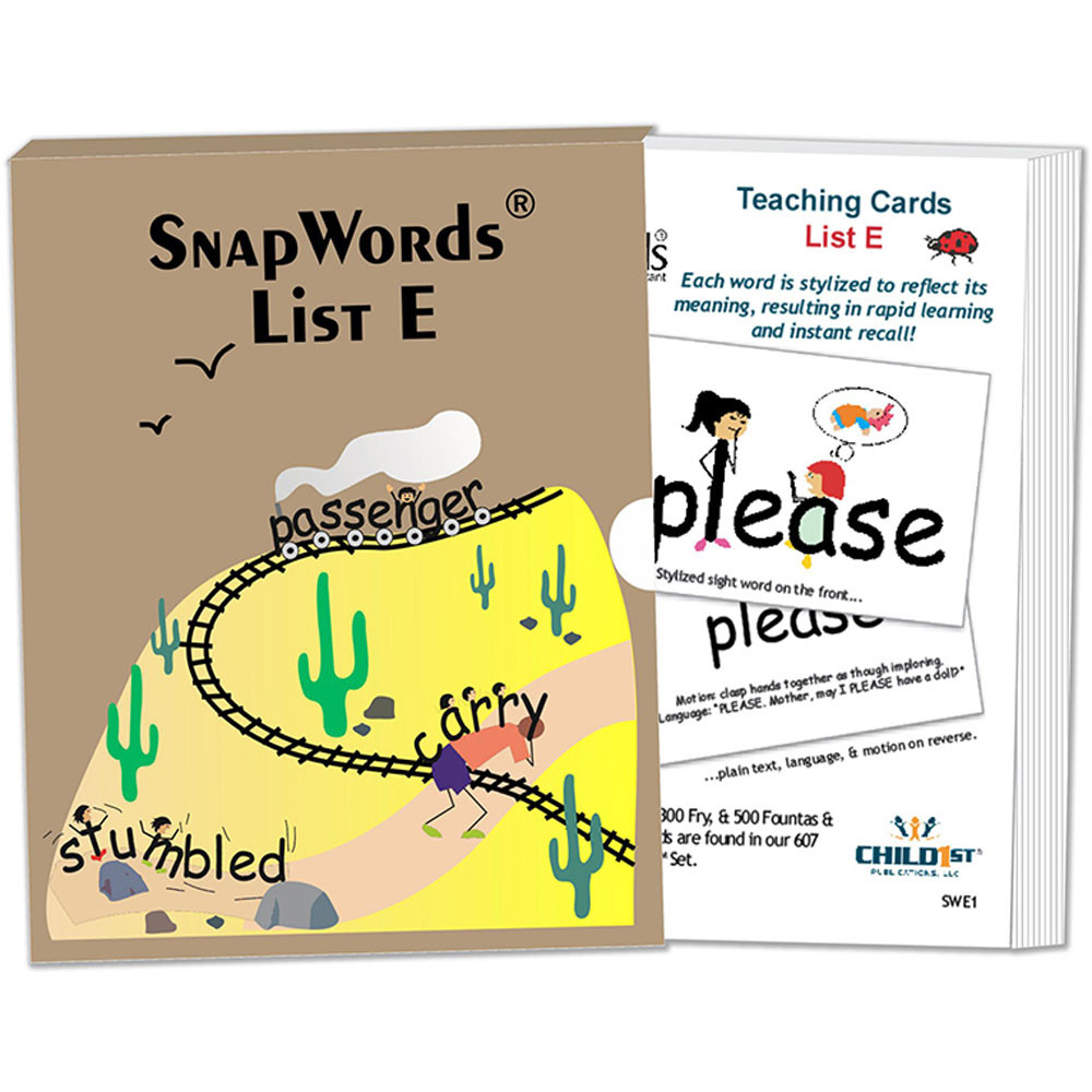 HB-SWE1 - Snapwords Teaching Cards List E in General