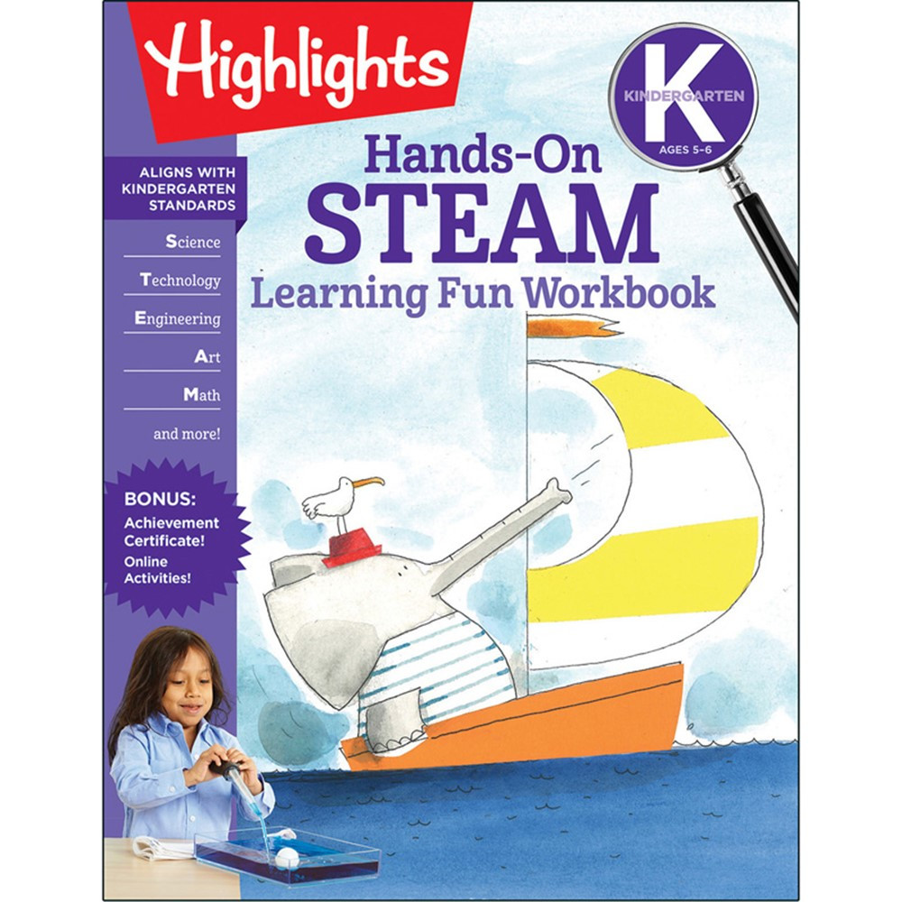 Hands-On STEAM Learning Fun Workbook, Grade K - HFC9781644721872 | Highlights For Children | Skill Builders