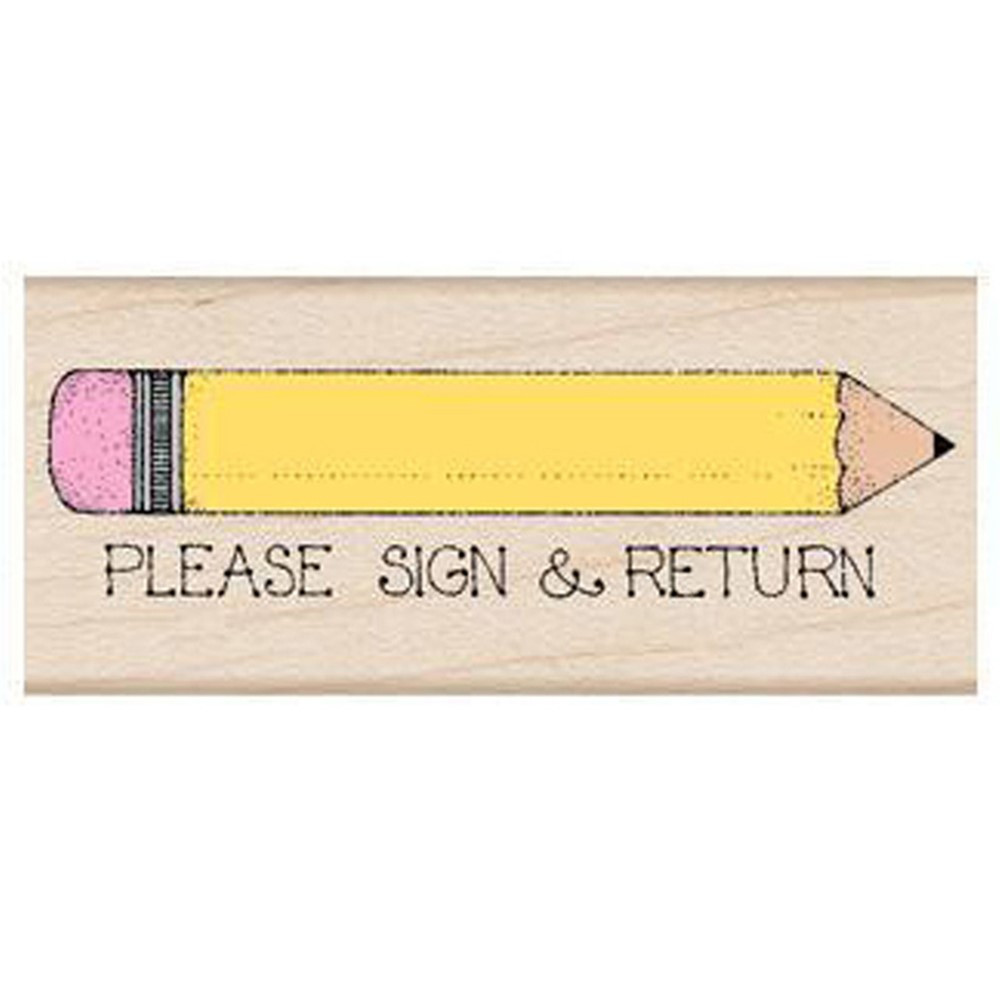 Please Sign & Return Pencil Stamp - HOAD435 | Hero Arts | Stamps & Stamp Pads