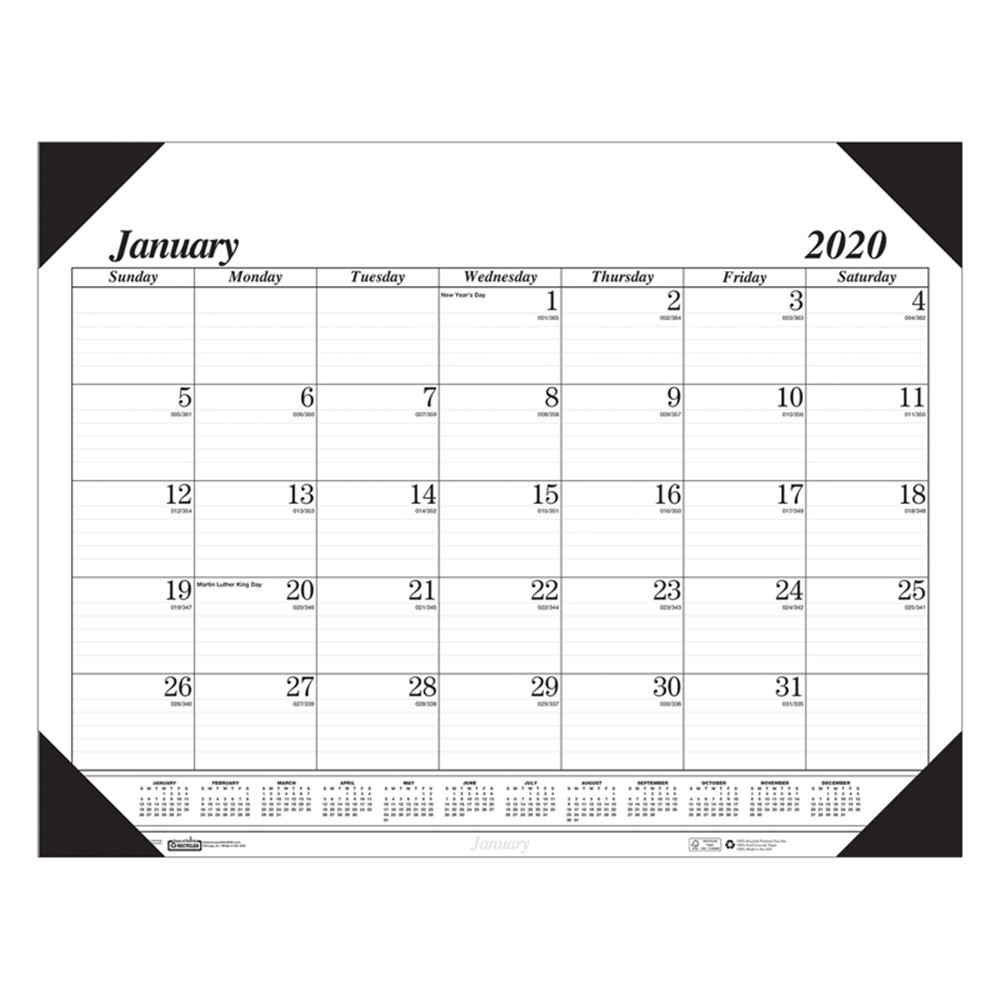 HOD12402 - Economy Desk Pad 12 Months Jan - Dec in Calendars
