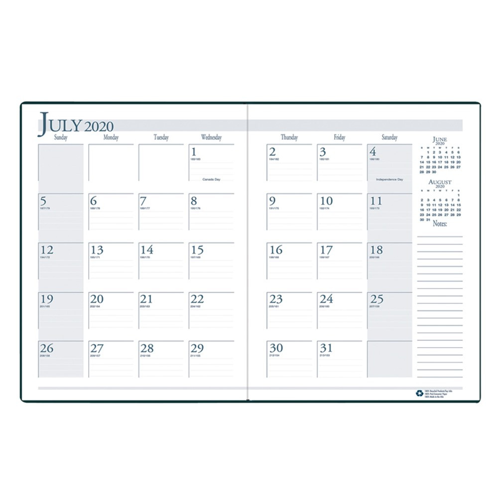 HOD26104 - Academic Monthly Planner 14 Months July-August in Plan & Record Books