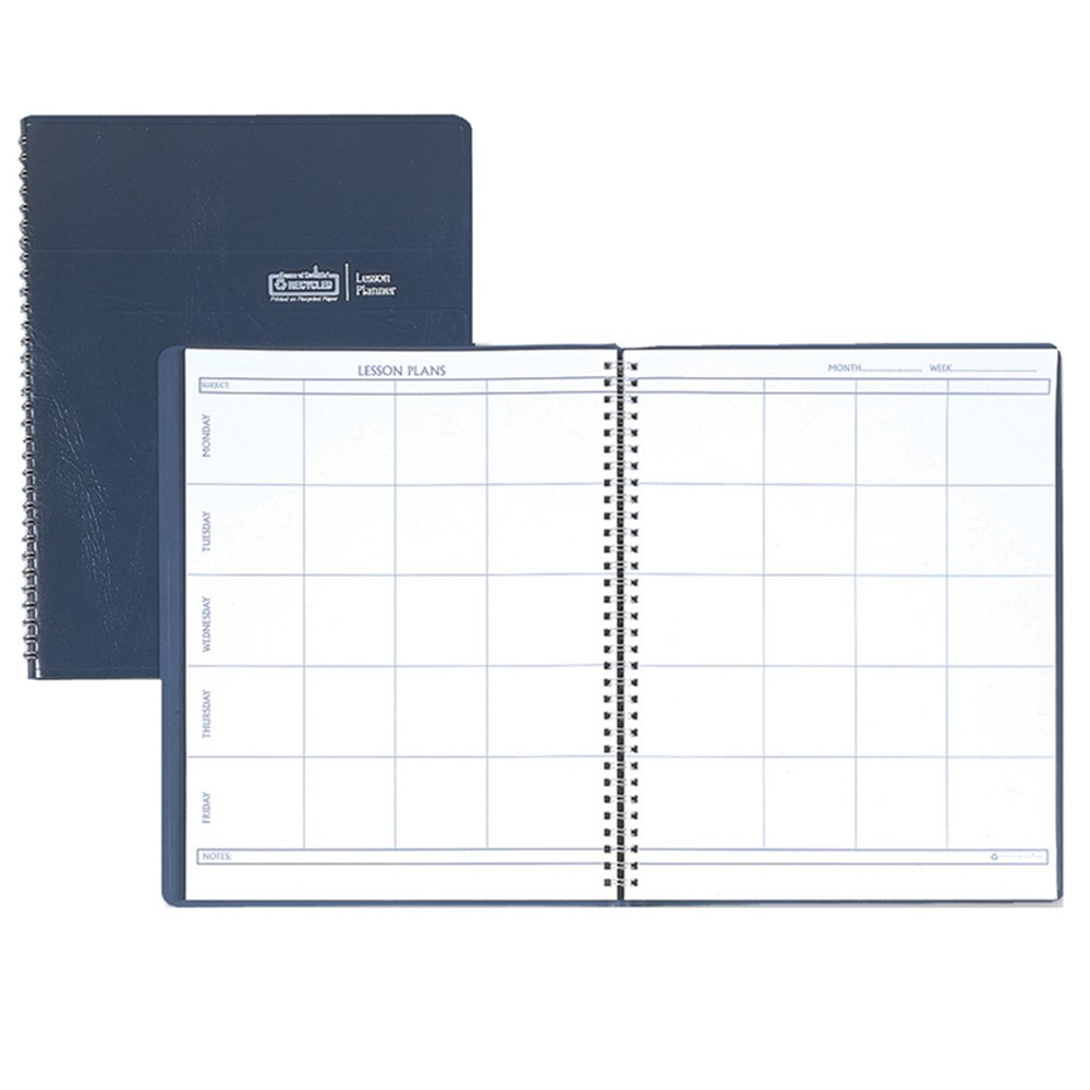 HOD51007 - Weekly Lesson Planner Blue Simulated Leather Cover in Plan & Record Books