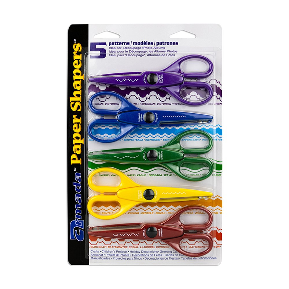 Paper Shapers Decorative Scissors 5-Pack, Set 1 - HYG7005C | Hygloss Products Inc. | Scissors
