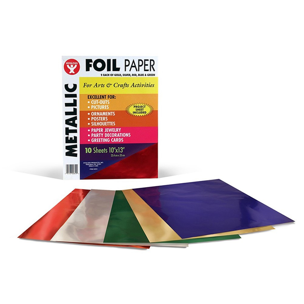 HYG810 - Metallic Paper 10Pk Asst Colors in Craft Paper