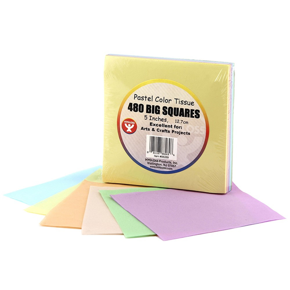 HYG88269 - 5In Tissue Squares Pastel 480 Pcs. in Tissue Paper