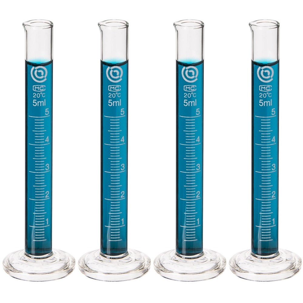 4-pack Glass Cylinders, 5mL