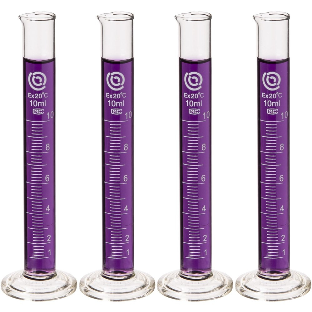 4-pack Glass Cylinders, 10mL