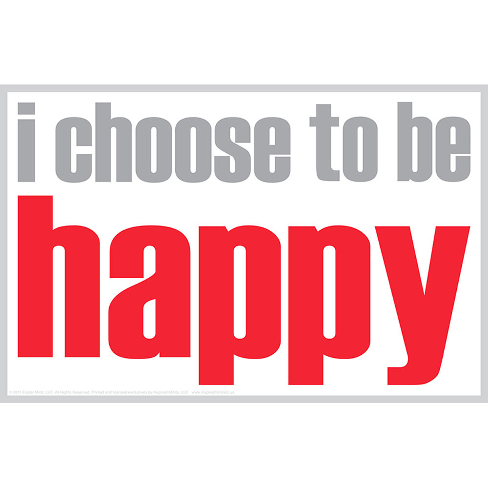 ISM0027P - I Choose To Be Happy Poster in Inspirational