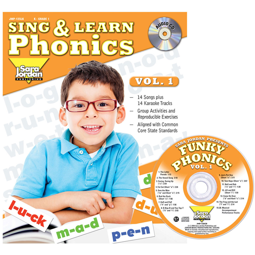 JMP125LK - Sing & Learn Phonics Book Cd Vol 1 in Book With Cassette/cd