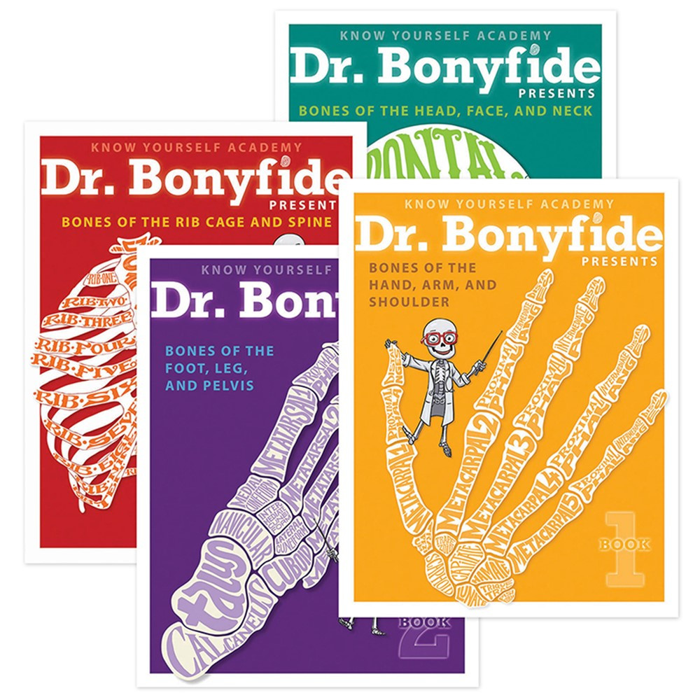 KWYDRB4BB - 206 Bones Of The Human Body 4 Book Set Dr Bonyfide in Human Anatomy