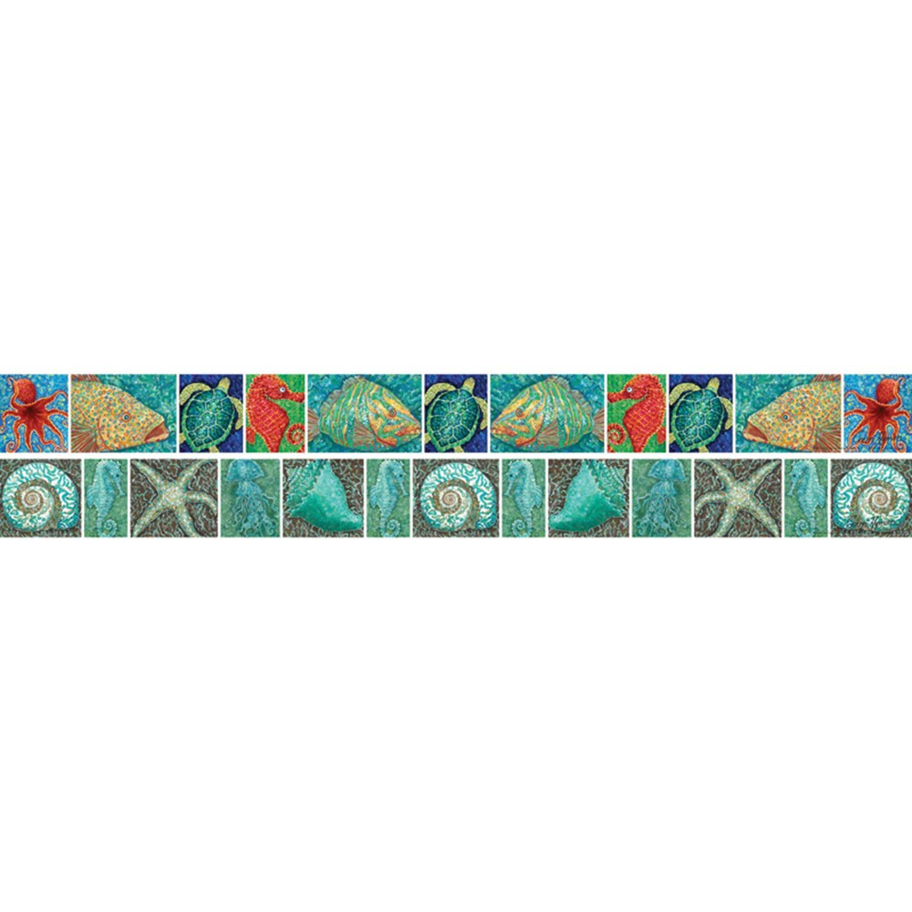 LAS967B - Surfs Up Coral Reef Double Sided Border in Border/trimmer