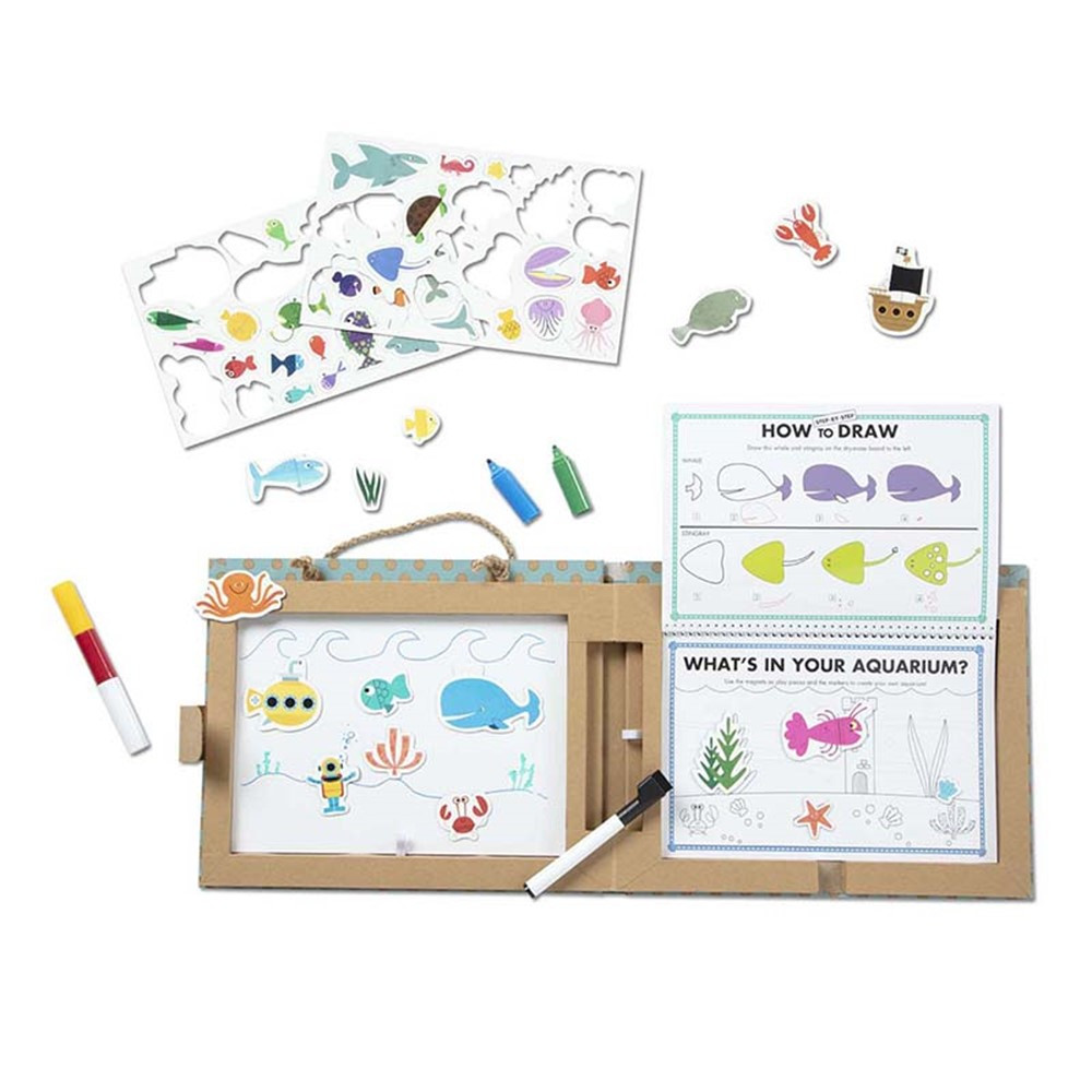 Natural Play: Play, Draw, Create Reusable Drawing & Magnet Kit - Ocean - LCI31324 | Melissa & Doug | Art & Craft Kits