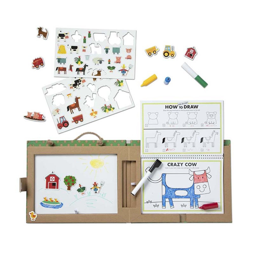 Natural Play: Play, Draw, Create Reusable Drawing & Magnet Kit - Farm - LCI31325 | Melissa & Doug | Art & Craft Kits