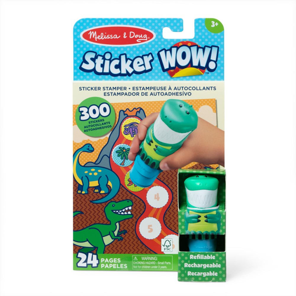 Sticker WOW! Activity Pad Set - Dinosaur - LCI32012 | Melissa & Doug | Art Activity Books