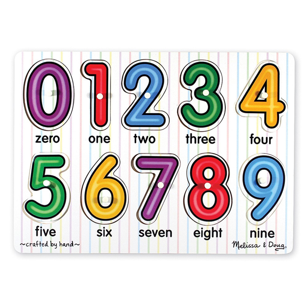 LCI3273 - See-Inside Numbers Peg Puzzle in Knob Puzzles