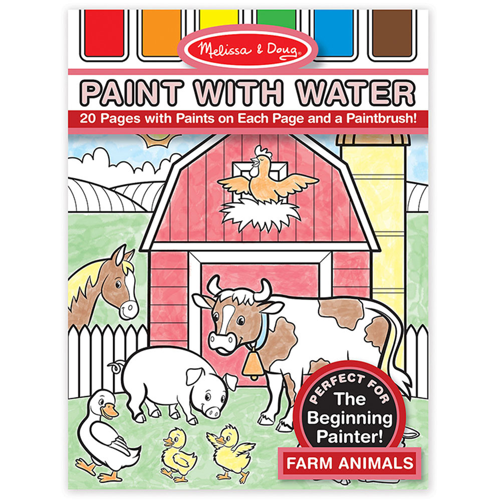 LCI4165 - Paint With Water Farm Animals in Art Activity Books