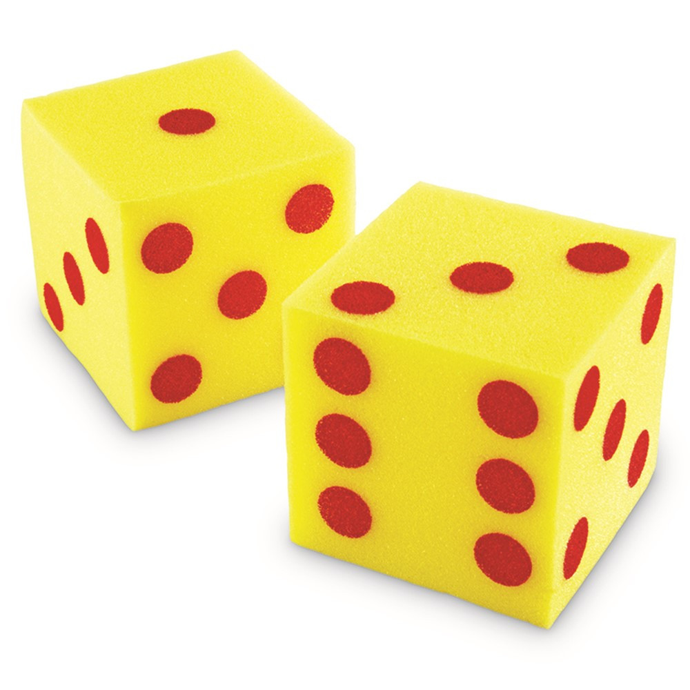 LER0411 - Giant Soft Cubes Dot 2Pk 5In Square in Dice