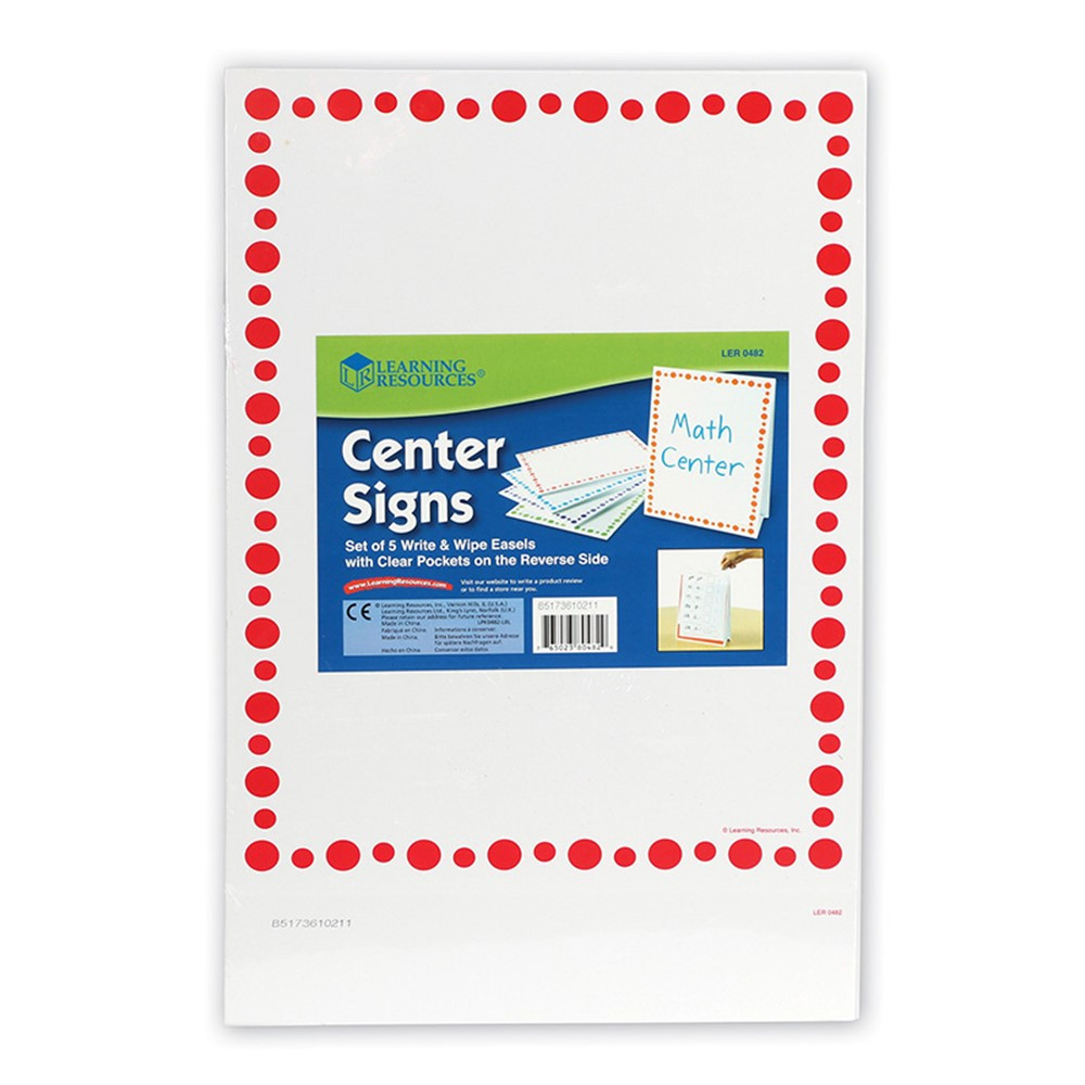 Center Signs Set Of 5 - LER0482 | Learning Resources | Classroom Management