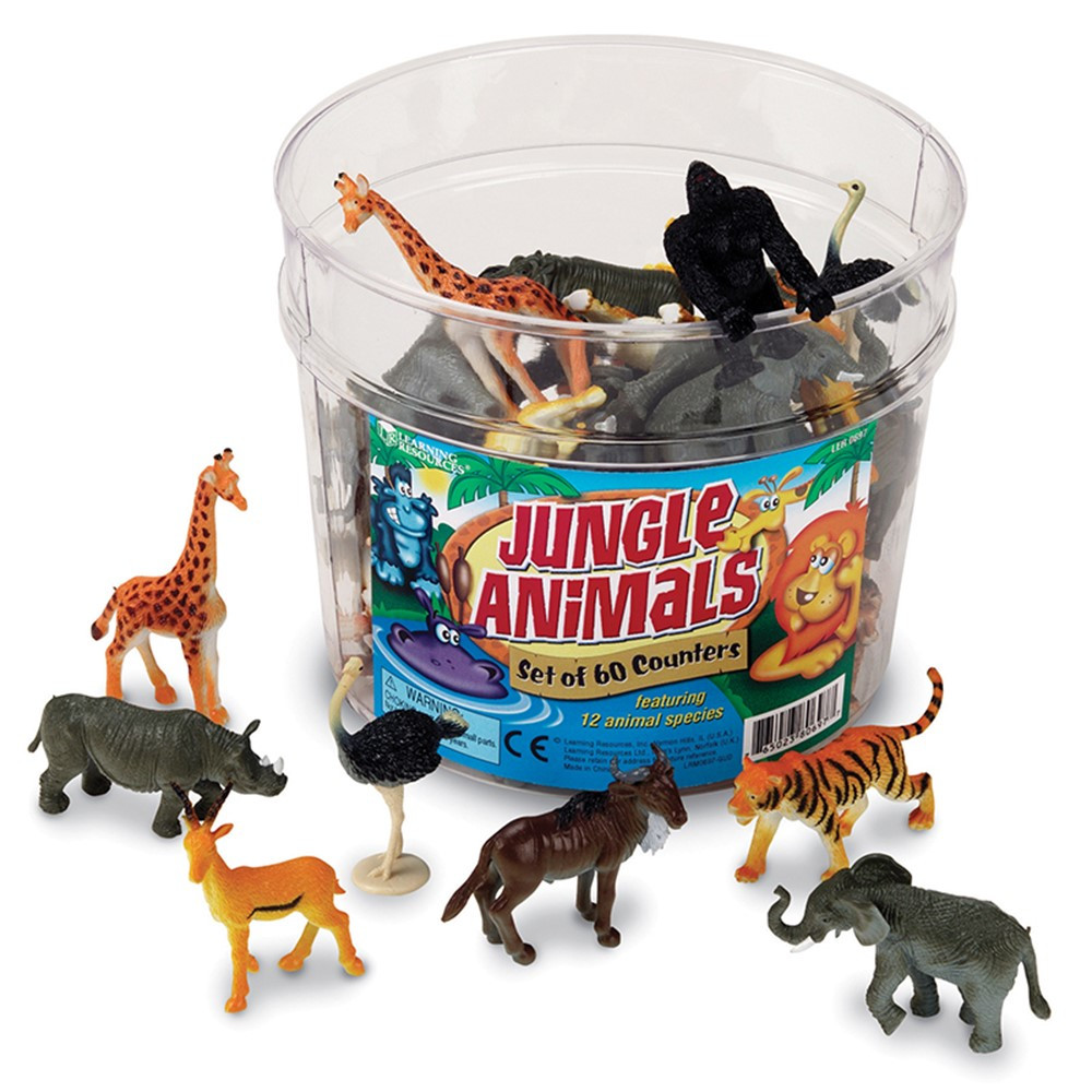 LER0697 - Jungle Animal Counters in General