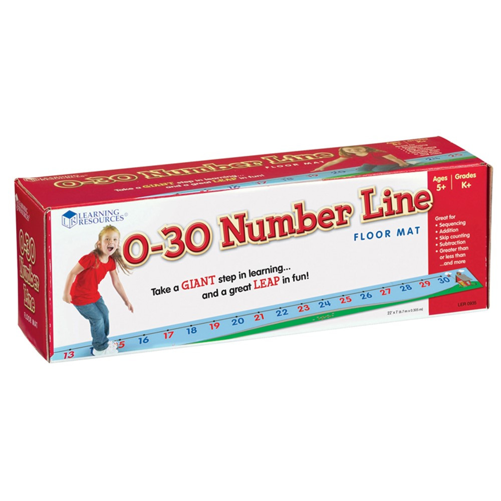 LER0935 - 0-30 Number Line Floor Mat in Math