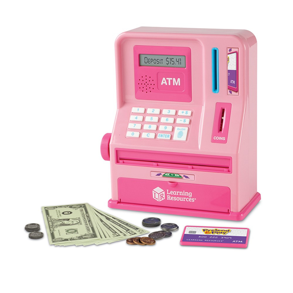 LER2625P - Pretend And Play Atm Bank Pink Teaching in Pretend & Play