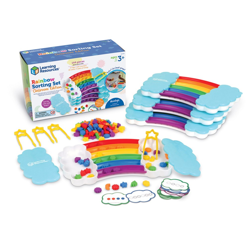 Rainbow Sorting Trays Classroom Edition - LER3379 | Learning Resources | Sorting