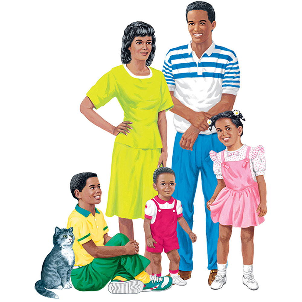 LFV22208 - African-American Family Pre-Cut Flannelboard Set in Flannel Boards
