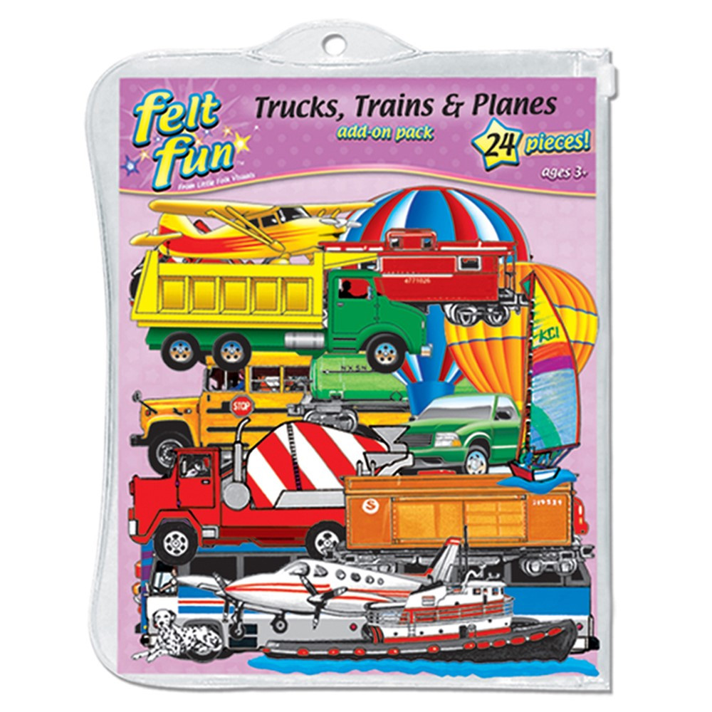 LFV25709 - Trains Trucks & Planes Flannelboard in Flannel Boards