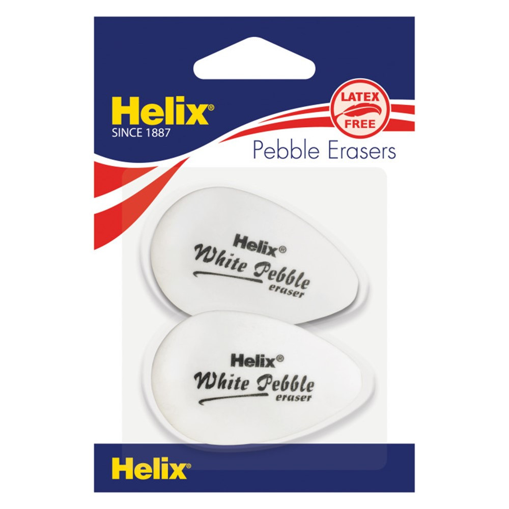 White Pebble Eraser, Twin Pack, White - MAP25001 | Maped Helix Usa | Erasers
