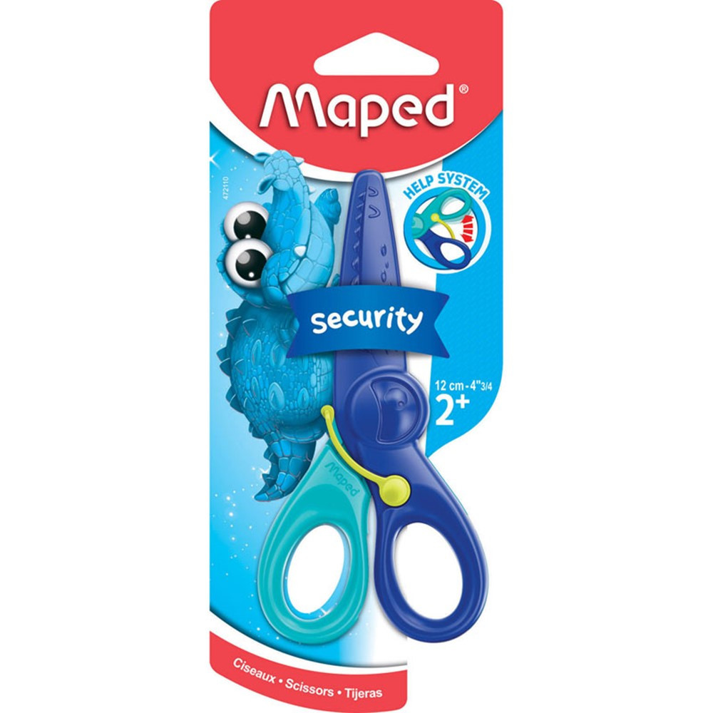 Kidicut Spring-Assisted Plastic Safety Scissors, 4.75 - MAP472110 | Maped Helix Usa | Scissors"