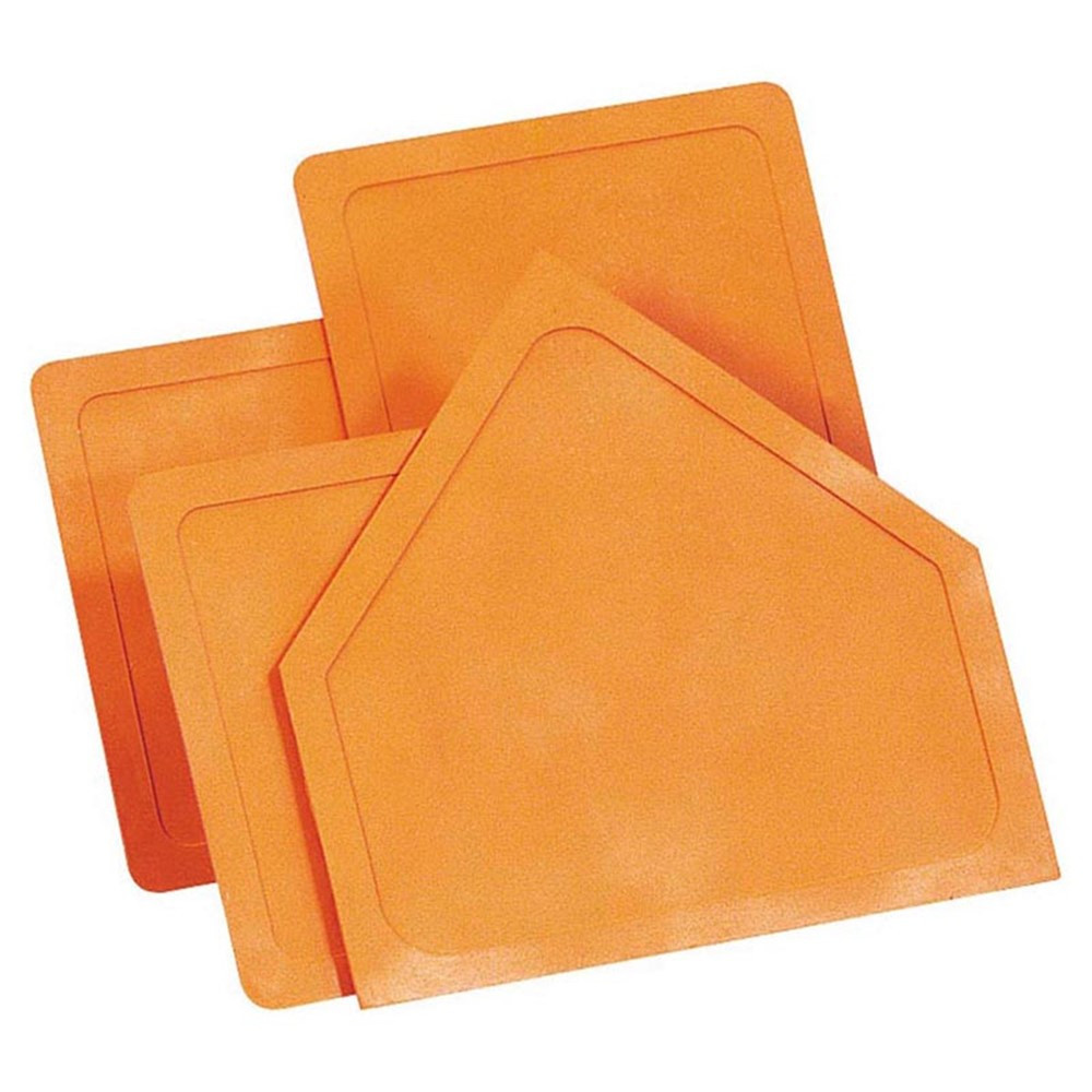 MASBS60 - Throw-Down Home Plate & 3 Bases Orange Rubber in Playground Equipment