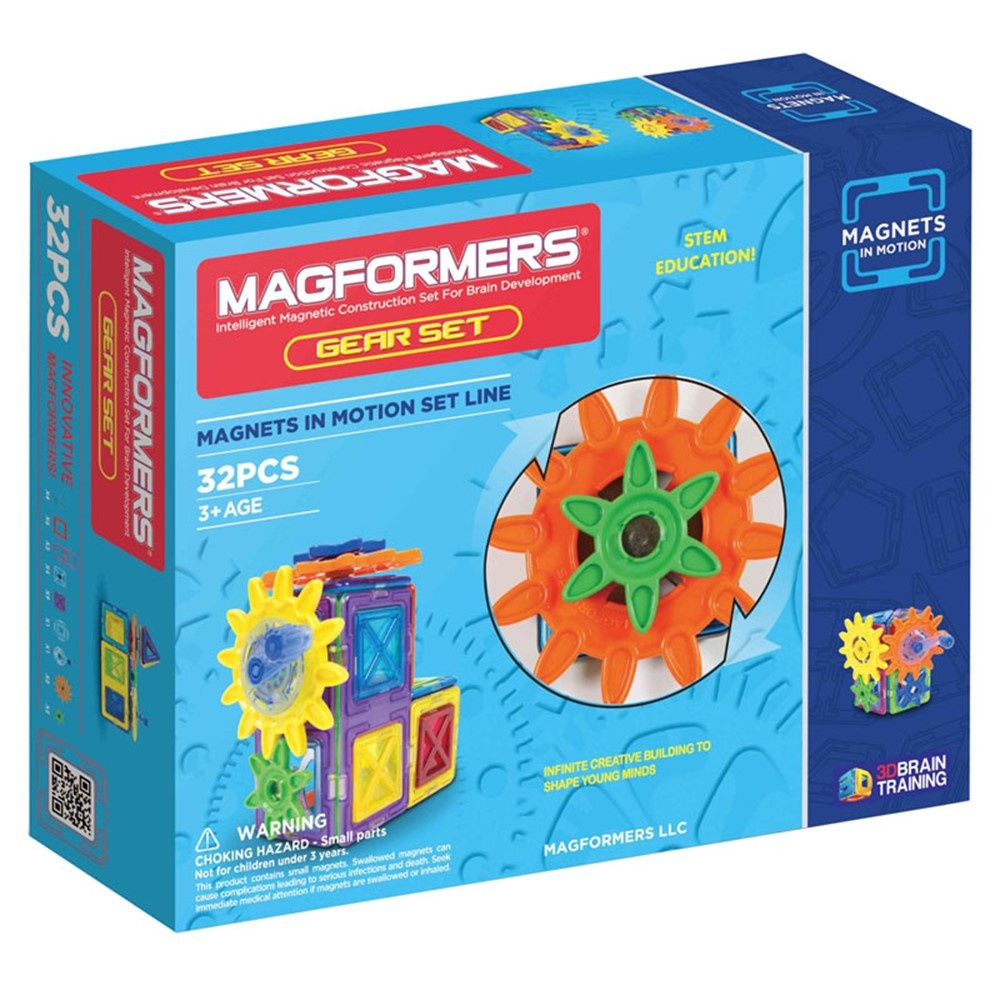 MGF63202 - Magnets In Motion 32Pc Gear Set in Blocks & Construction Play
