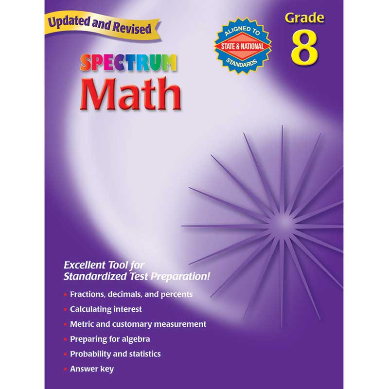 MGH0769636985 - Spectrum Math Gr 8 Starburst in Activity Books