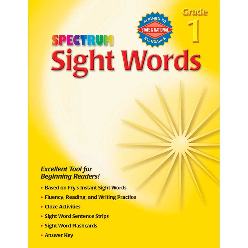 MGH0769682111 - Spectrum Sight Words Gr 1 in Sight Words